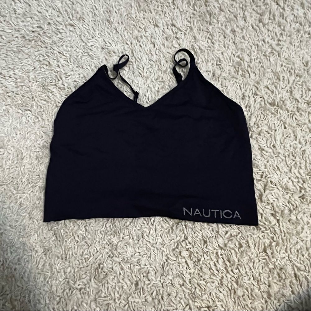 Nautica navy blue seamless bra size medium